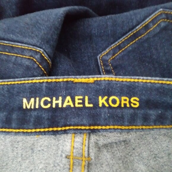 Michael Kors Izzy Skinny Jeans Dark Wash Mid-Rise Skinny Jeans Size 8 - Picture 13 of 15